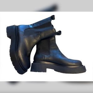 H&M Leather Lug Sole Boots